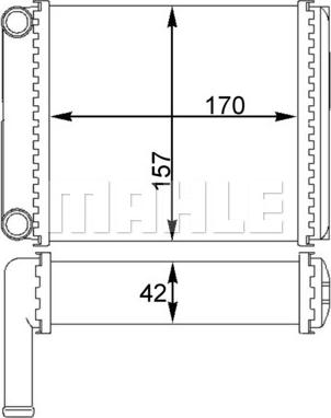 MAHLE AH 128 000S - Schimbator caldura, incalzire habitaclu aaoparts.ro