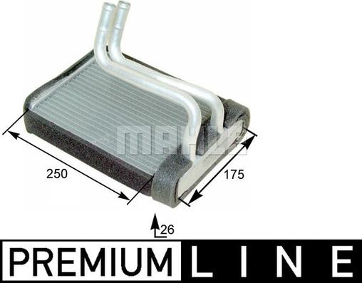 MAHLE AH 176 000P - Schimbator caldura, incalzire habitaclu aaoparts.ro