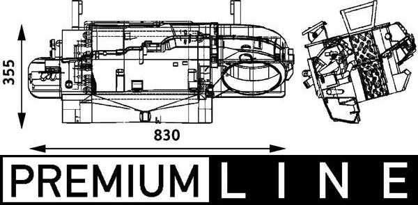 MAHLE AH 172 000P - Schimbator caldura, incalzire habitaclu aaoparts.ro