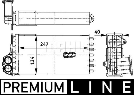 MAHLE AH 88 000P - Schimbator caldura, incalzire habitaclu aaoparts.ro