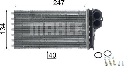 MAHLE AH 88 000P - Schimbator caldura, incalzire habitaclu aaoparts.ro