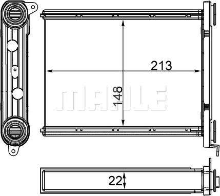 MAHLE AH 259 000S - Schimbator caldura, incalzire habitaclu aaoparts.ro