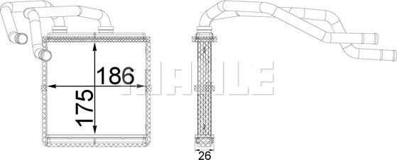 MAHLE AH 254 000S - Schimbator caldura, incalzire habitaclu aaoparts.ro