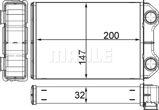 MAHLE AH 251 000S - Schimbator caldura, incalzire habitaclu aaoparts.ro