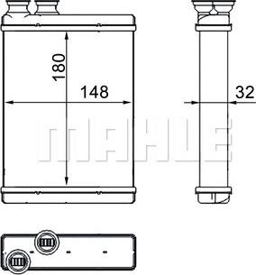 MAHLE AH 265 000S - Schimbator caldura, incalzire habitaclu aaoparts.ro