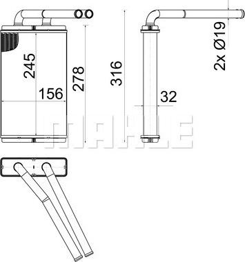 MAHLE AH 268 000S - Schimbator caldura, incalzire habitaclu aaoparts.ro