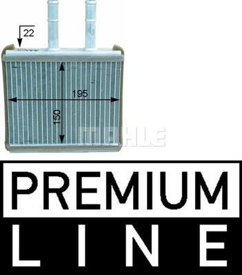 MAHLE AH 206 000P - Schimbator caldura, incalzire habitaclu aaoparts.ro