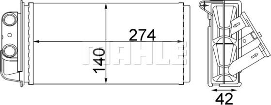 MAHLE AH 215 000S - Schimbator caldura, incalzire habitaclu aaoparts.ro
