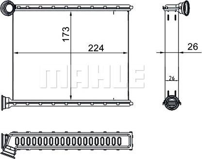 MAHLE AH 270 000S - Schimbator caldura, incalzire habitaclu aaoparts.ro