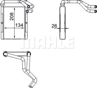 MAHLE AH 273 000S - Schimbator caldura, incalzire habitaclu aaoparts.ro