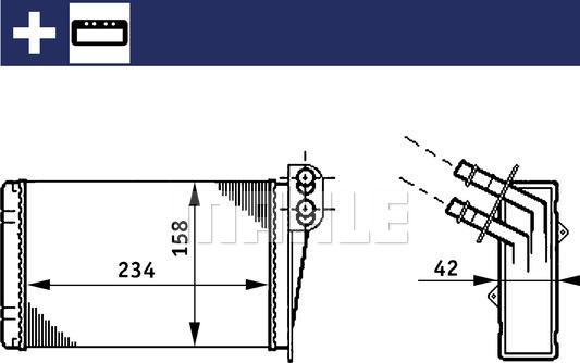 MAHLE AH 73 000S - Schimbator caldura, incalzire habitaclu aaoparts.ro