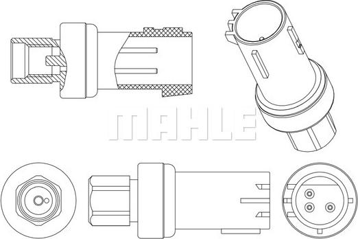 MAHLE ASE 5 000P - Comutator presiune, aer conditionat aaoparts.ro