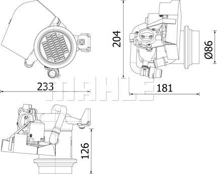 MAHLE CE 40 000P - Radiator, recirculare gaze de esapament aaoparts.ro