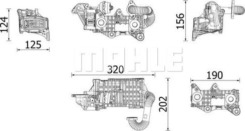 MAHLE CE 43 000P - Radiator, recirculare gaze de esapament aaoparts.ro