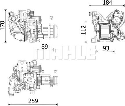 MAHLE CE 42 000P - Radiator, recirculare gaze de esapament aaoparts.ro