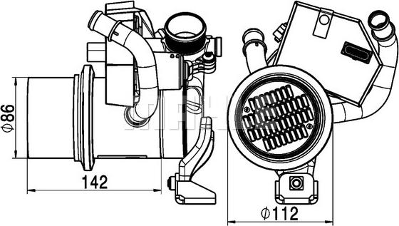 MAHLE CE 5 000P - Radiator, recirculare gaze de esapament aaoparts.ro