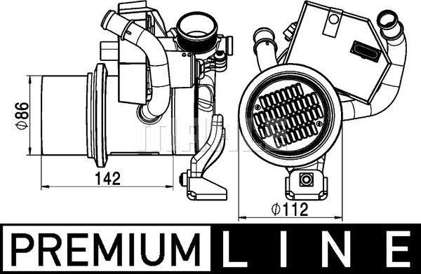 MAHLE CE 5 000P - Radiator, recirculare gaze de esapament aaoparts.ro