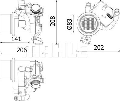 MAHLE CE 39 000P - Radiator, recirculare gaze de esapament aaoparts.ro