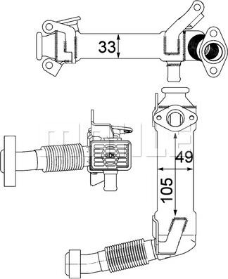 MAHLE CE 21 000P - Radiator, recirculare gaze de esapament aaoparts.ro