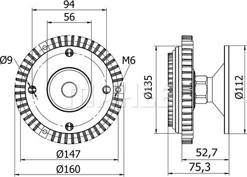 MAHLE CFC 50 000S - Cupla, ventilator radiator aaoparts.ro