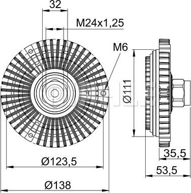 MAHLE CFC 64 000S - Cupla, ventilator radiator aaoparts.ro