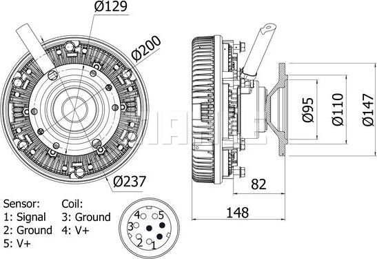 MAHLE CFC 19 000S - Cupla, ventilator radiator aaoparts.ro