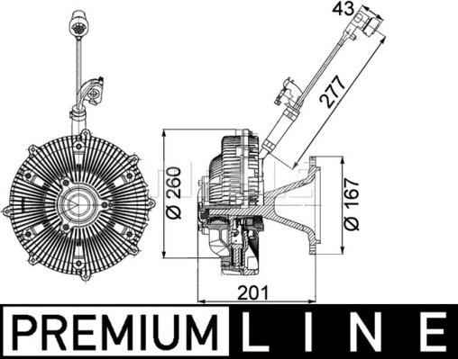 MAHLE CFC 115 000P - Cupla, ventilator radiator aaoparts.ro