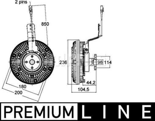 MAHLE CFC 138 000P - Cupla, ventilator radiator aaoparts.ro