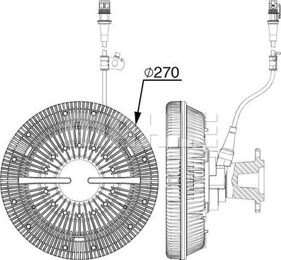 MAHLE CFC 241 000P - Cupla, ventilator radiator aaoparts.ro