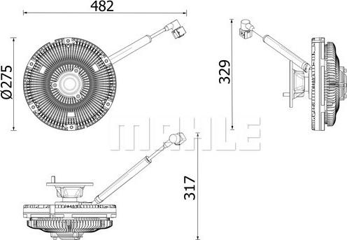 MAHLE CFC 269 000P - Cupla, ventilator radiator aaoparts.ro