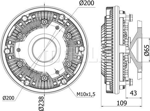 MAHLE CFC 21 000S - Cupla, ventilator radiator aaoparts.ro