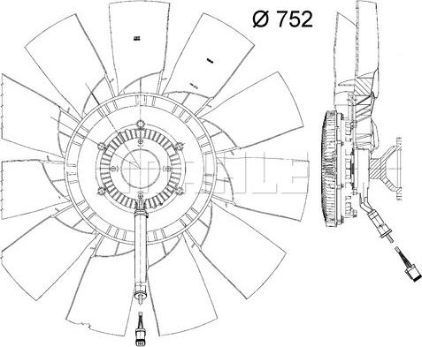 MAHLE CFF 482 000P - Ventilator, radiator aaoparts.ro