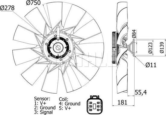 MAHLE CFF 482 000S - Ventilator, radiator aaoparts.ro