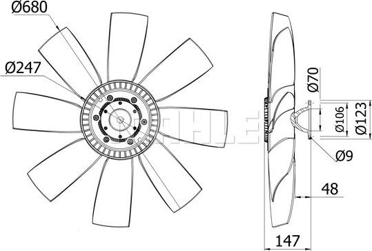MAHLE CFF 434 000S - Ventilator, radiator aaoparts.ro