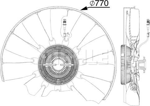 MAHLE CFF 513 000P - Ventilator, radiator aaoparts.ro