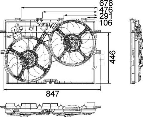 MAHLE CFF 192 000P - Ventilator, radiator aaoparts.ro