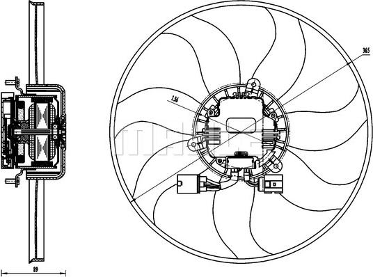 MAHLE CFF 170 000S - Ventilator, radiator aaoparts.ro