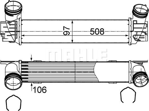 MAHLE CI 491 000S - Intercooler, compresor aaoparts.ro