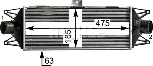 MAHLE CI 438 000P - Intercooler, compresor aaoparts.ro