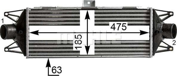 MAHLE CI 438 000S - Intercooler, compresor aaoparts.ro