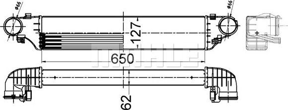 MAHLE CI 505 000S - Intercooler, compresor aaoparts.ro