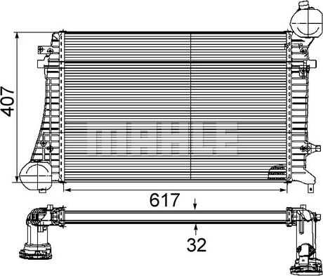 MAHLE CI 164 000P - Intercooler, compresor aaoparts.ro