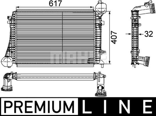 MAHLE CI 166 000P - Intercooler, compresor aaoparts.ro