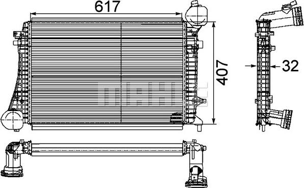 MAHLE CI 166 000P - Intercooler, compresor aaoparts.ro