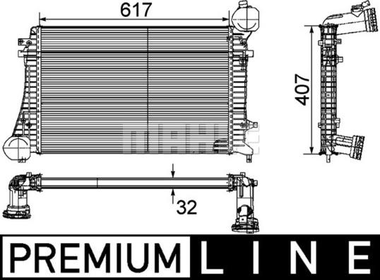 MAHLE CI 162 000P - Intercooler, compresor aaoparts.ro