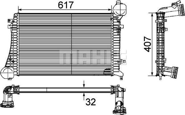 MAHLE CI 162 000P - Intercooler, compresor aaoparts.ro