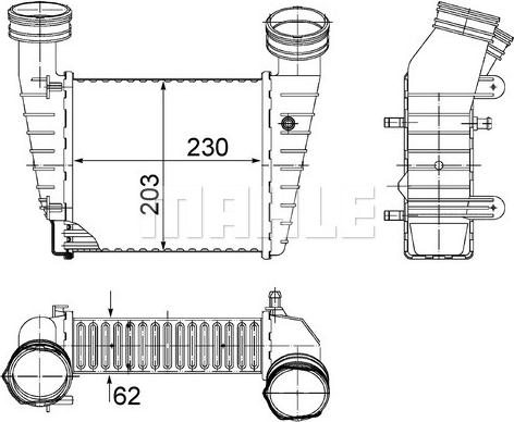 MAHLE CI 347 000S - Intercooler, compresor aaoparts.ro