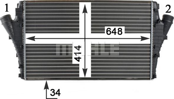 MAHLE CI 301 000P - Intercooler, compresor aaoparts.ro