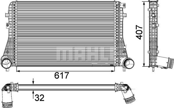 MAHLE CI 208 000P - Intercooler, compresor aaoparts.ro