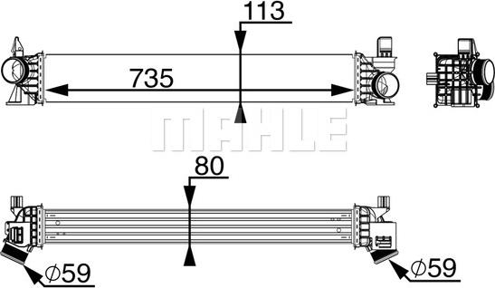 MAHLE CI 217 000P - Intercooler, compresor aaoparts.ro